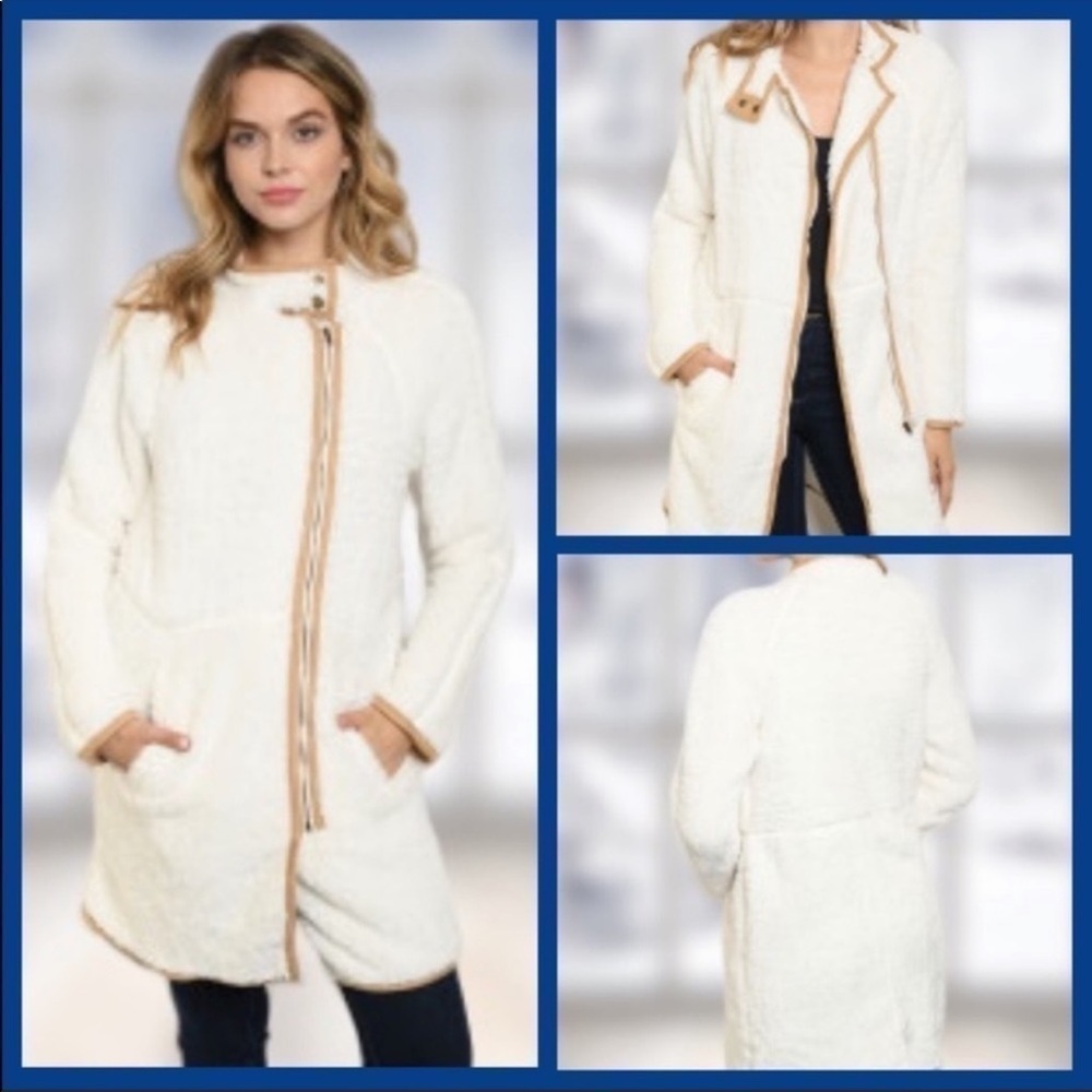 Women's Cream Teddy Jacket